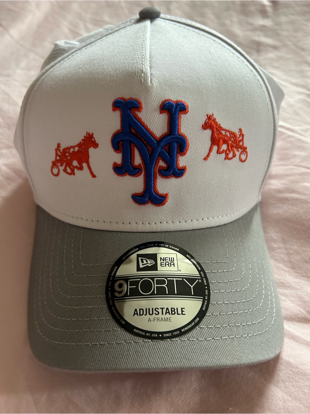 NWT New Era Mets x Siegelman Stables 9FORTY A-Frame Snapback Harness Racing